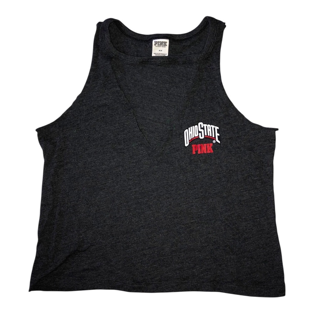 PINK Victoria's Secret Red and Gray Crop Tank Top